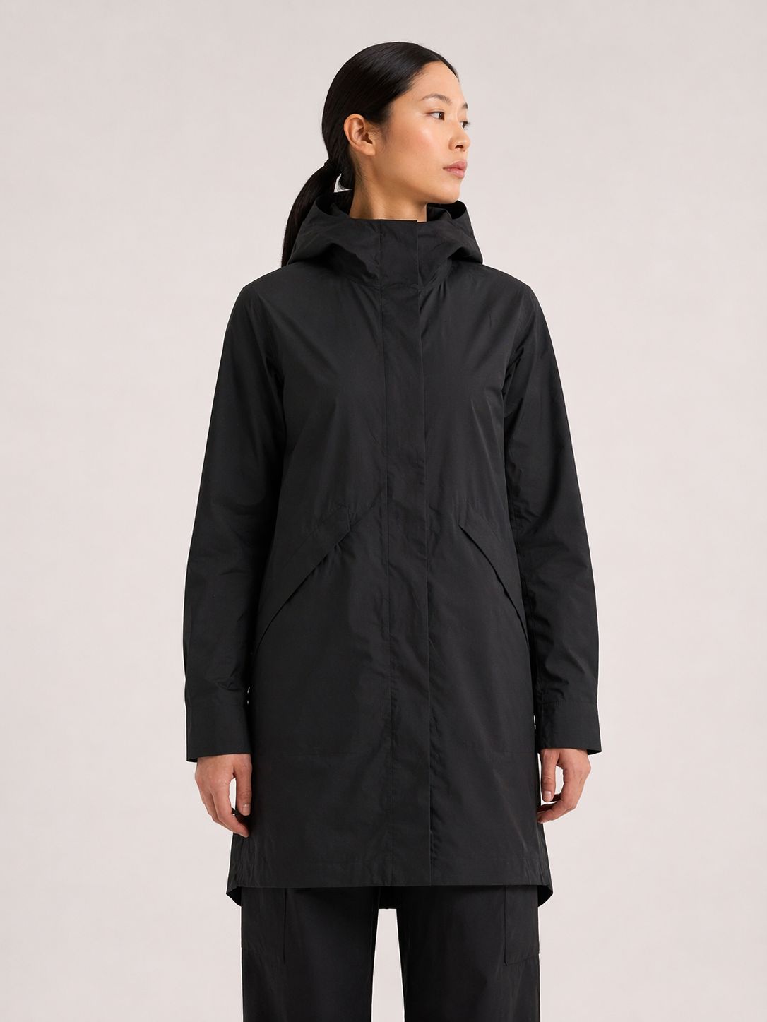Kapüşonlu Siyah Kadın Outdoor Ceket
